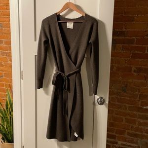 Abercrombie long sleeve wrap sweater dress